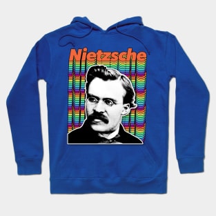 Friedrich Wilhelm Nietzsche Retro Styled Graphic Design Hoodie